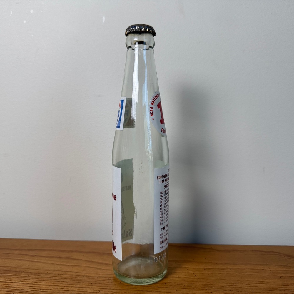Vintage 1983 Pepsi Bottle SIU Salukis 1-AA National Champions Football 10oz - Picture 2 of 9